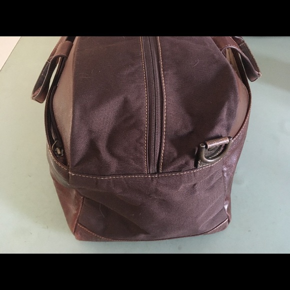 Boconi Dark Brown High Quality Leather Men’s Duffel Bag - Picture 4 of 11